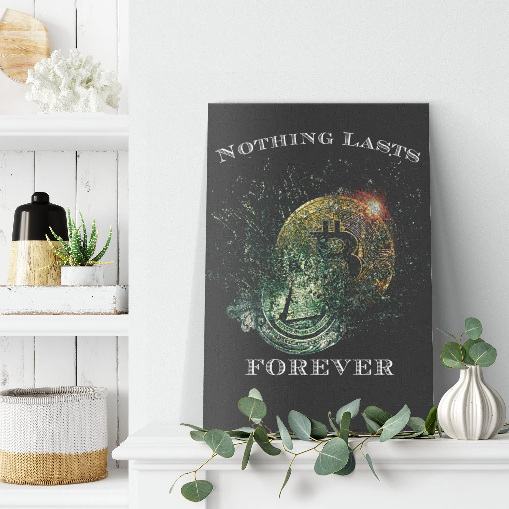 Crashing Dollar Canvas