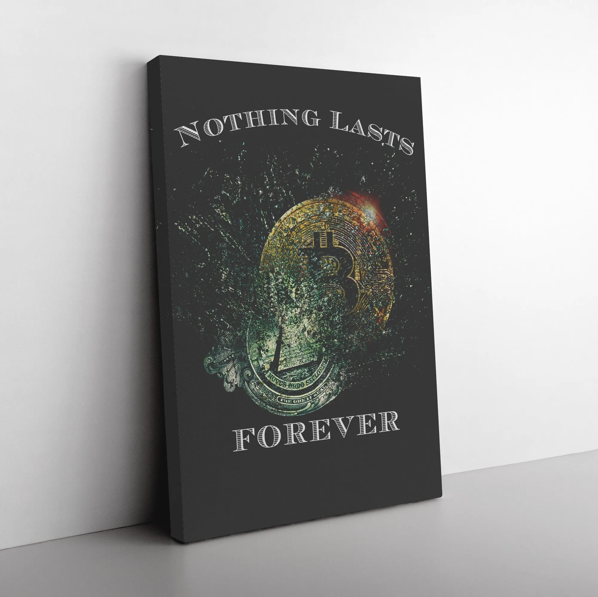 Crashing Dollar Canvas