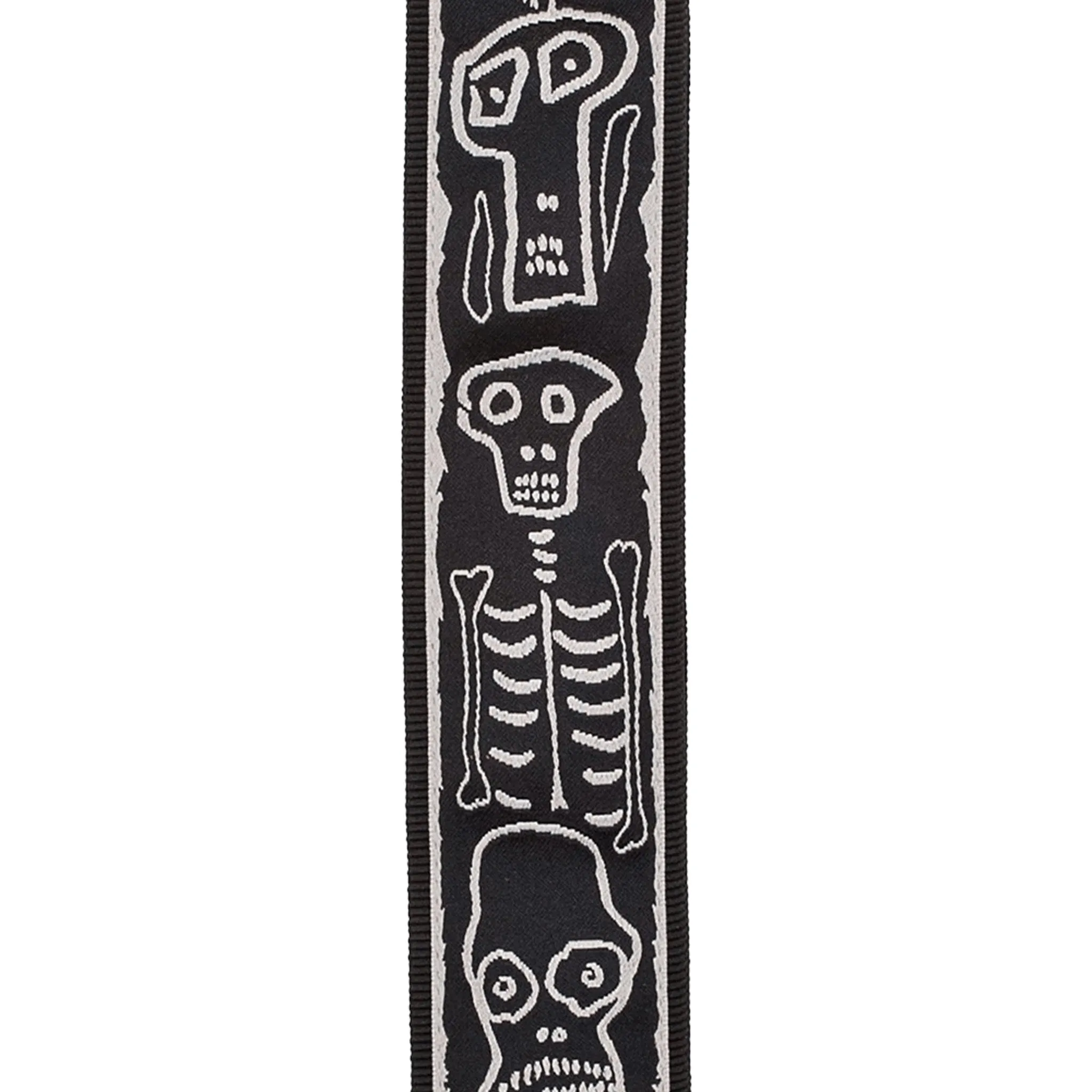 D'Addario 50PLJS01 50mm Joe Satriani Planet Lock Guitar Strap, Skull N Bones