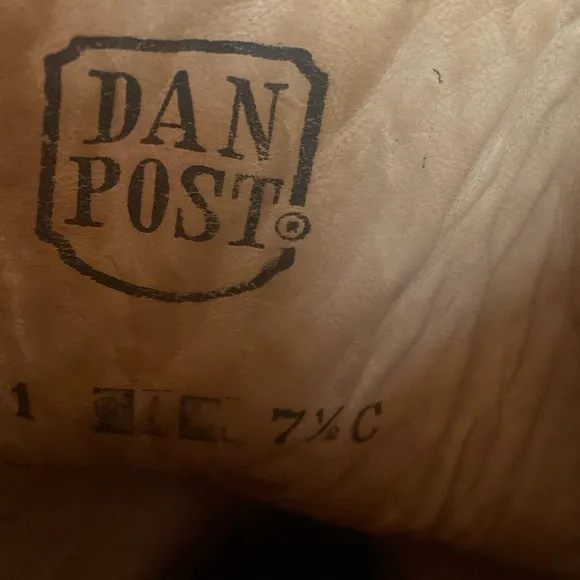 Dan Post Western Boots size 7.5  -Beige Super soft comfy