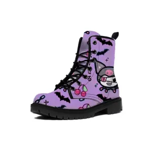 Dangerous Bunny Pattern Boots for a Gothic Style