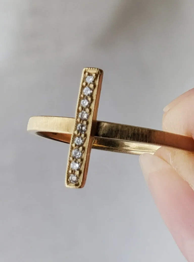 Dawes Design Walk The Line 18K Dia Ring