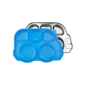 DIN DIN SMART STAINLESS BUS DIVIDED PLATTER w/ LID