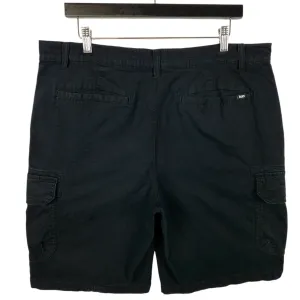 DKNY Black Stretch Canvas Cargo Shorts W37