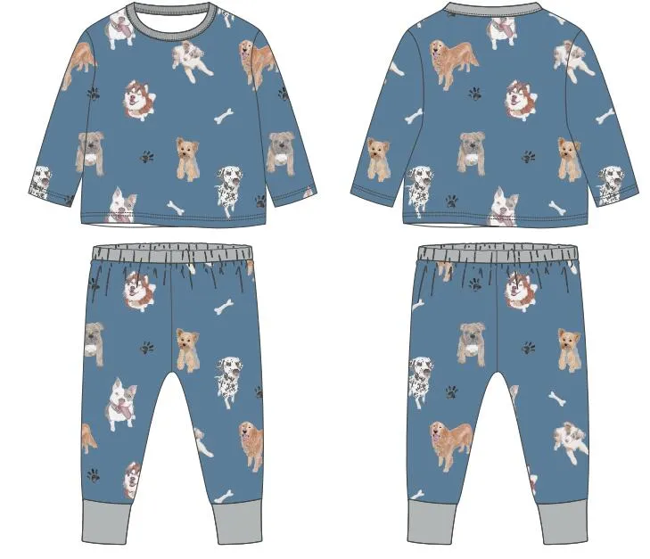 Dog-gone Comfy Two-piece Children's Pajamas