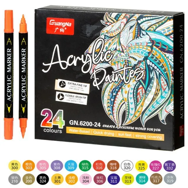 Double Tip Acrylic Paint Pens