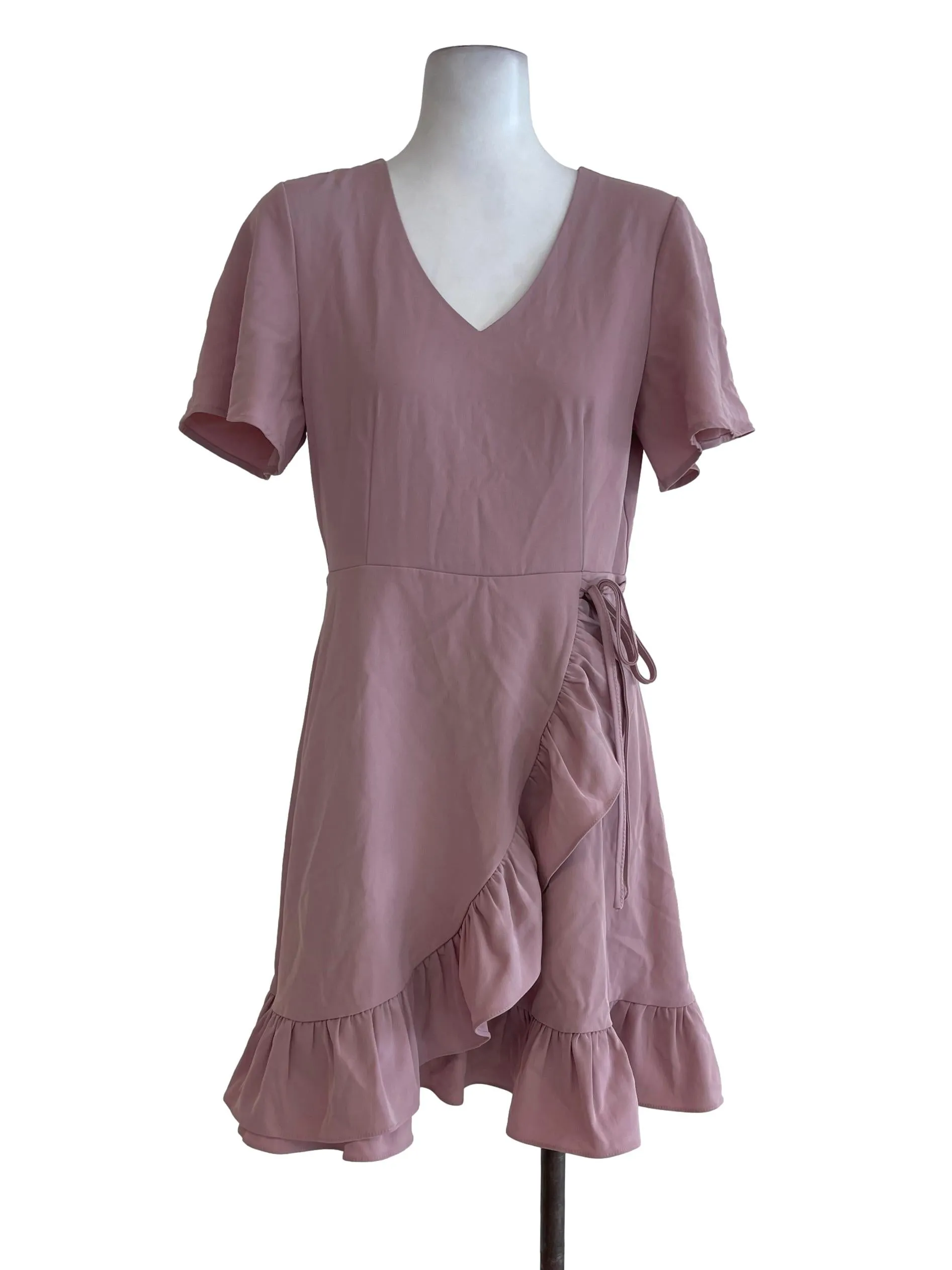 Dusty Pink Cute Mini Dress