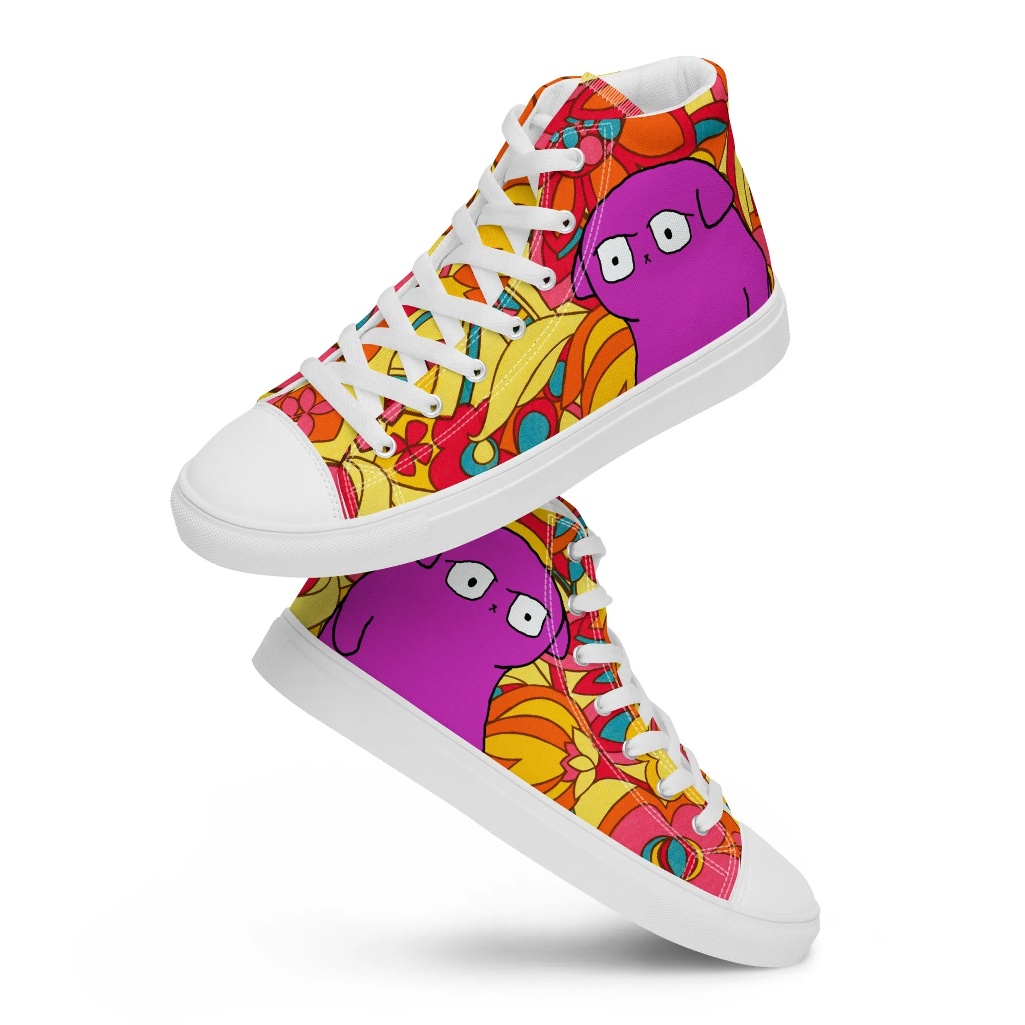 Evil Stinky Women’s high top canvas shoes
