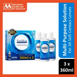 FreshKon Clear Multi-Purpose Solution 3x360mL