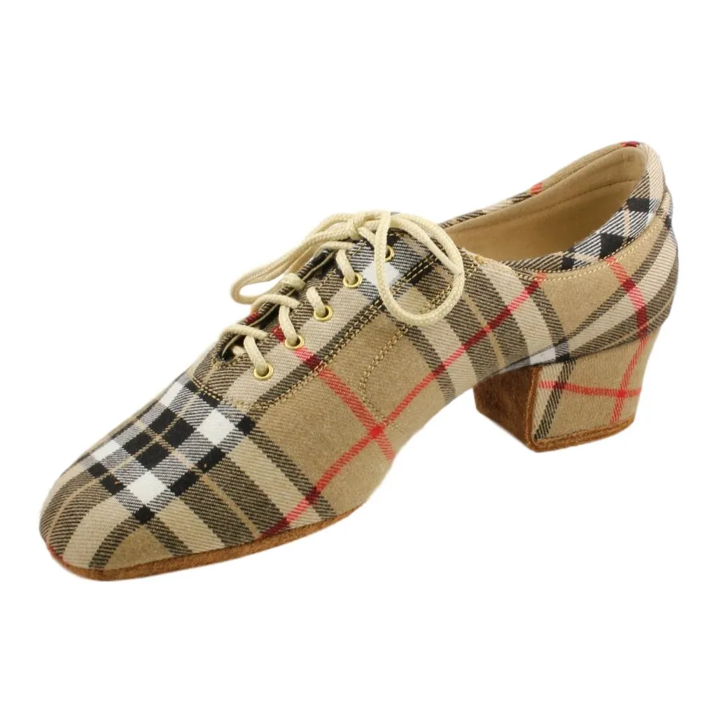 Galex 1205 Flexi, Beige Grid, Practice Dance Shoes