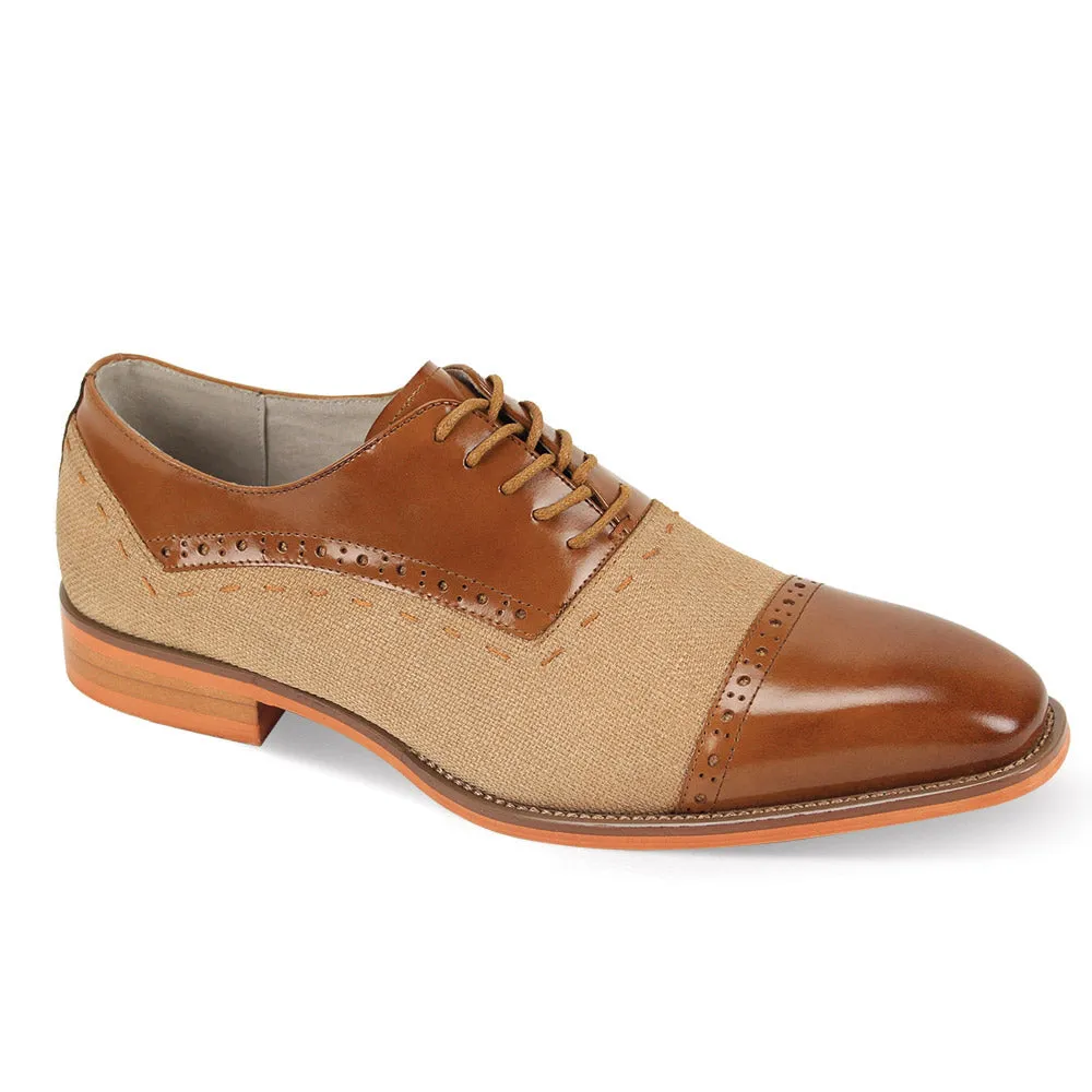 Giovanni Reed Leather & Canvas Dress Shoes