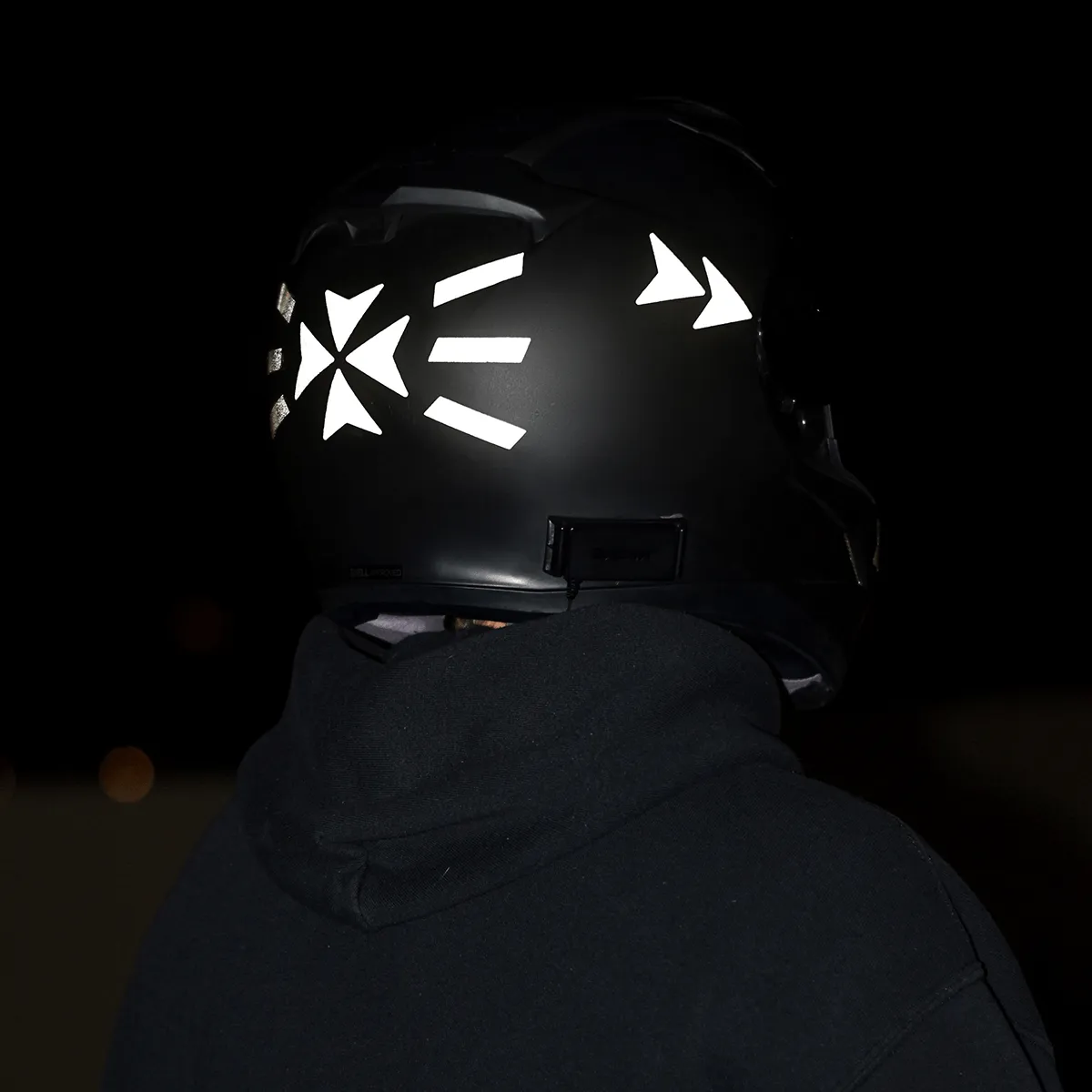 Glowrider Reflective Helmet Sticker - Arrows and Stripes