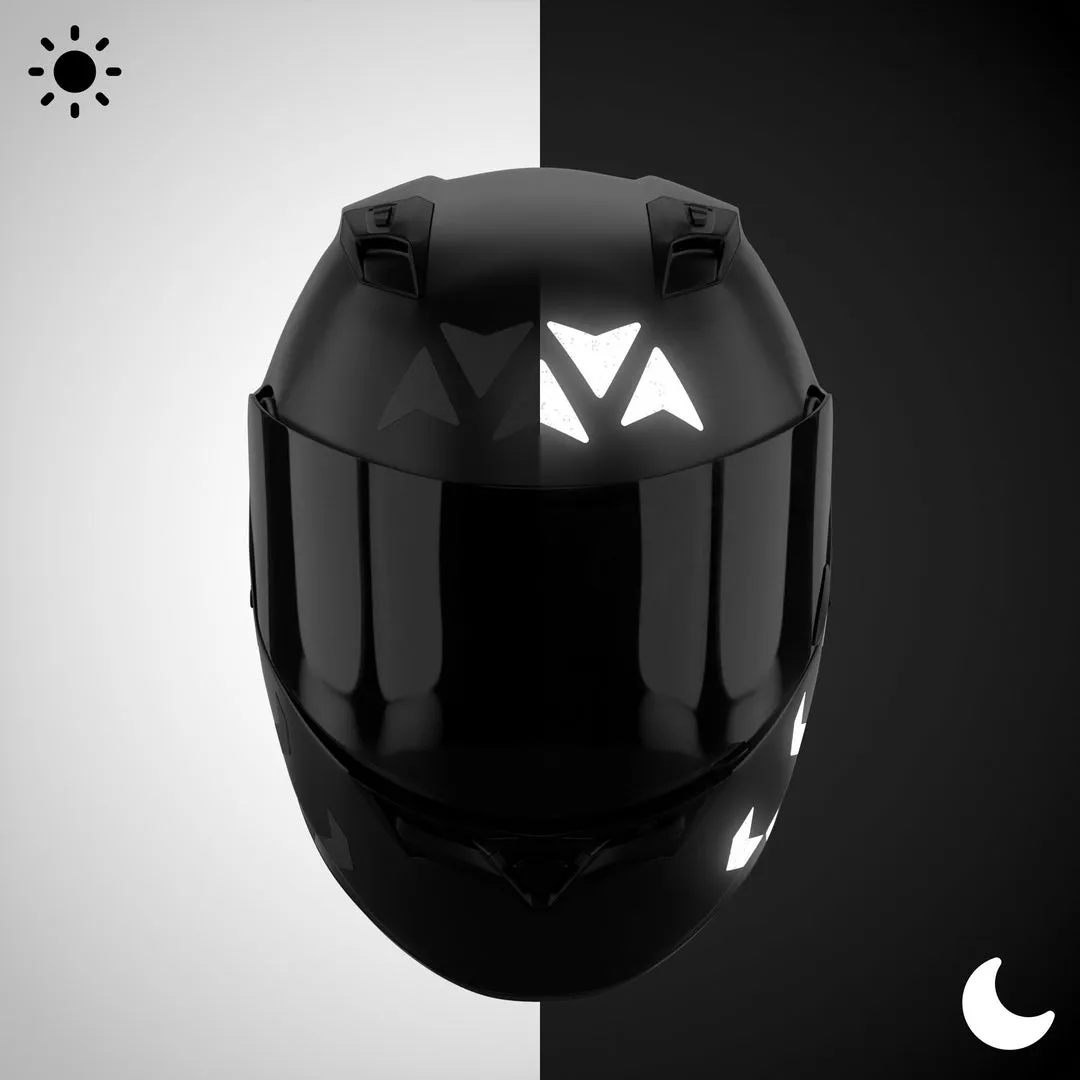 Glowrider Reflective Helmet Sticker - Arrows and Stripes