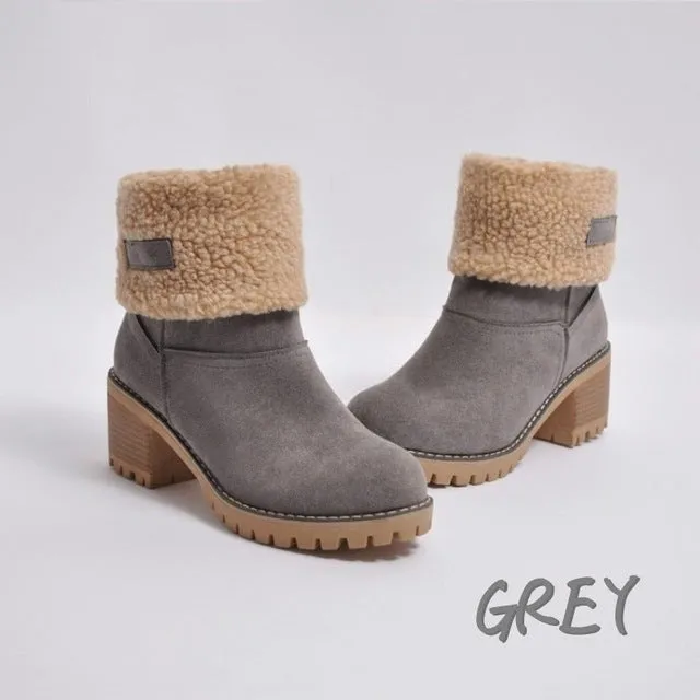 Gold Catalpa - women boots winter shoes Hoof Heels Snow Boots Slip-On shoes