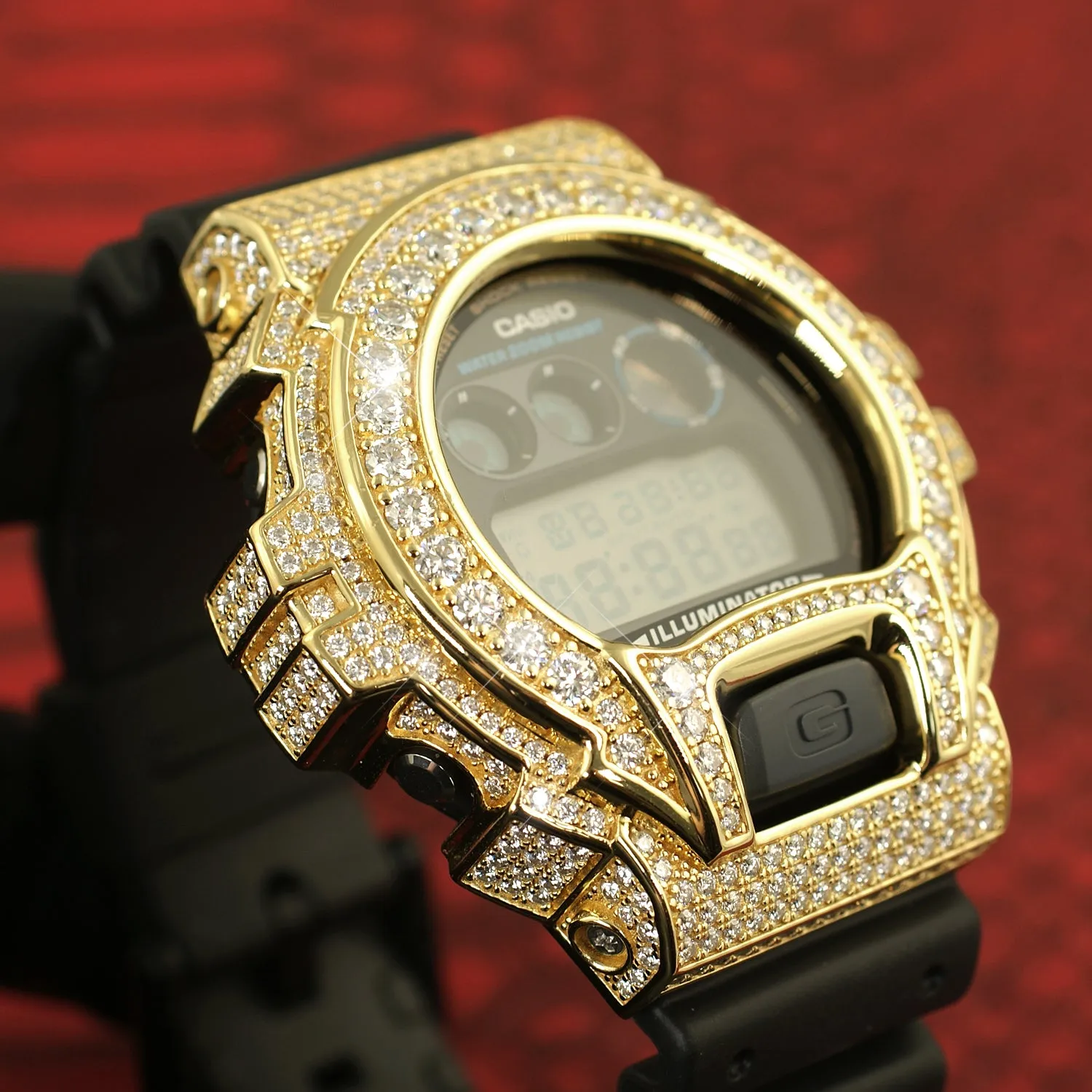 Gold VVS1 Moissanite G Shock 8.30 Carat
