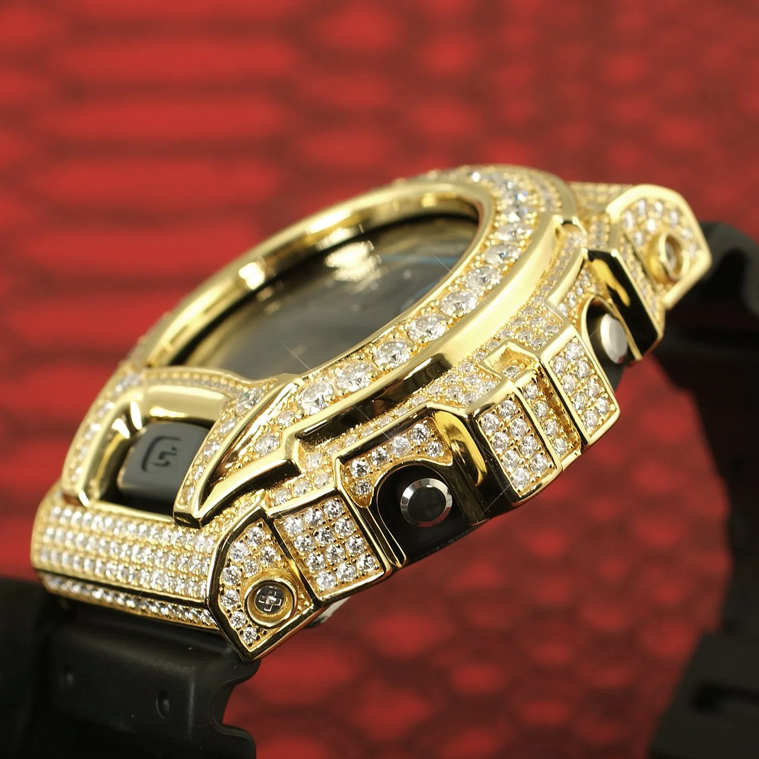 Gold VVS1 Moissanite G Shock 8.30 Carat