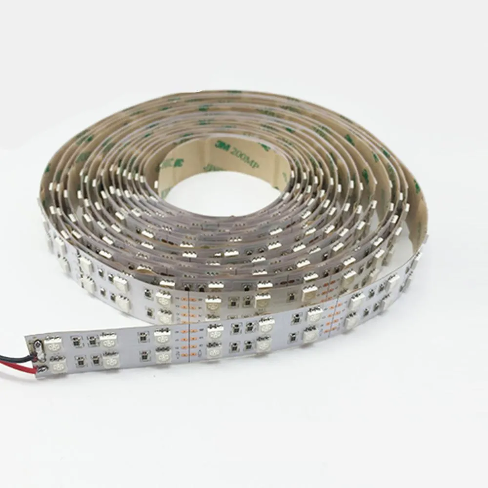 High CRI >90 DC 12V Dimmable SMD5050-600 Double Row Flexible LED Strips 120 LEDs Per Meter 15mm Width 1800lm Per Meter