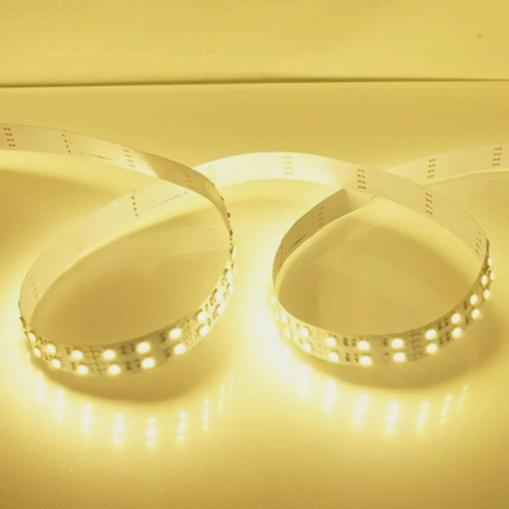 High CRI >90 DC 12V Dimmable SMD5050-600 Double Row Flexible LED Strips 120 LEDs Per Meter 15mm Width 1800lm Per Meter