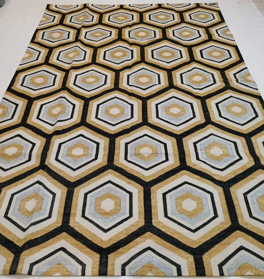 Honeycomb C Dhurrie Cotton Rug