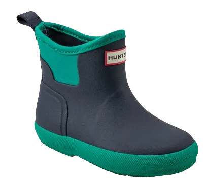 Hunter Little Kids Finley Pull On Waterproof Rain Boots - Dark Blue