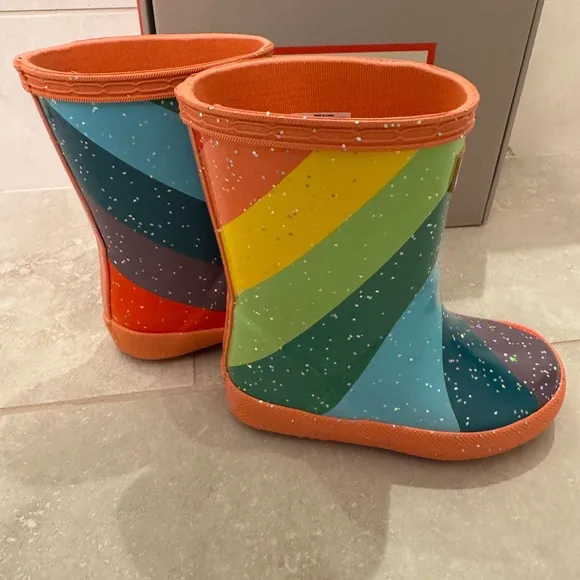 Hunter toddler girls rainbow rain boots