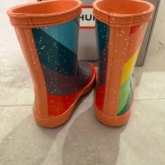 Hunter toddler girls rainbow rain boots