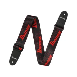 Ibanez Logo GSD50-RD Guitar Strap, Red