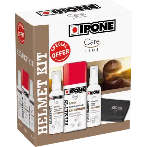 IPONE Helmet Cleaning & Care 3-Steps Pack (4 pcs) Part # 800735