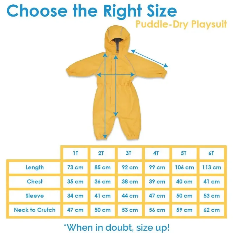 JAN & JUL WATERPROOF COZY DRY RAIN SUIT YELLOW