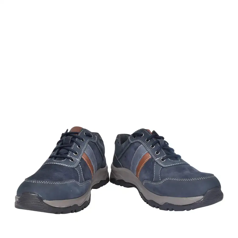 Josef Seibel Mens Leroy 56 Lace Up Waterproof Shoes Indigo