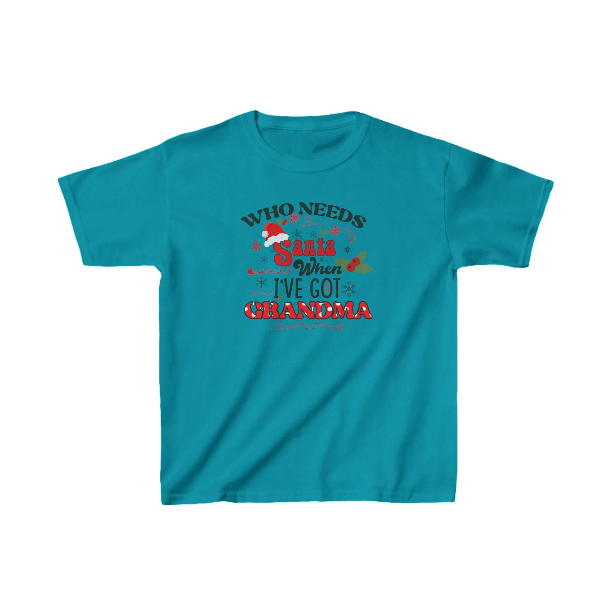 Kids Heavy Cotton™ Tee - Who Needs Santa When I Have Grandma