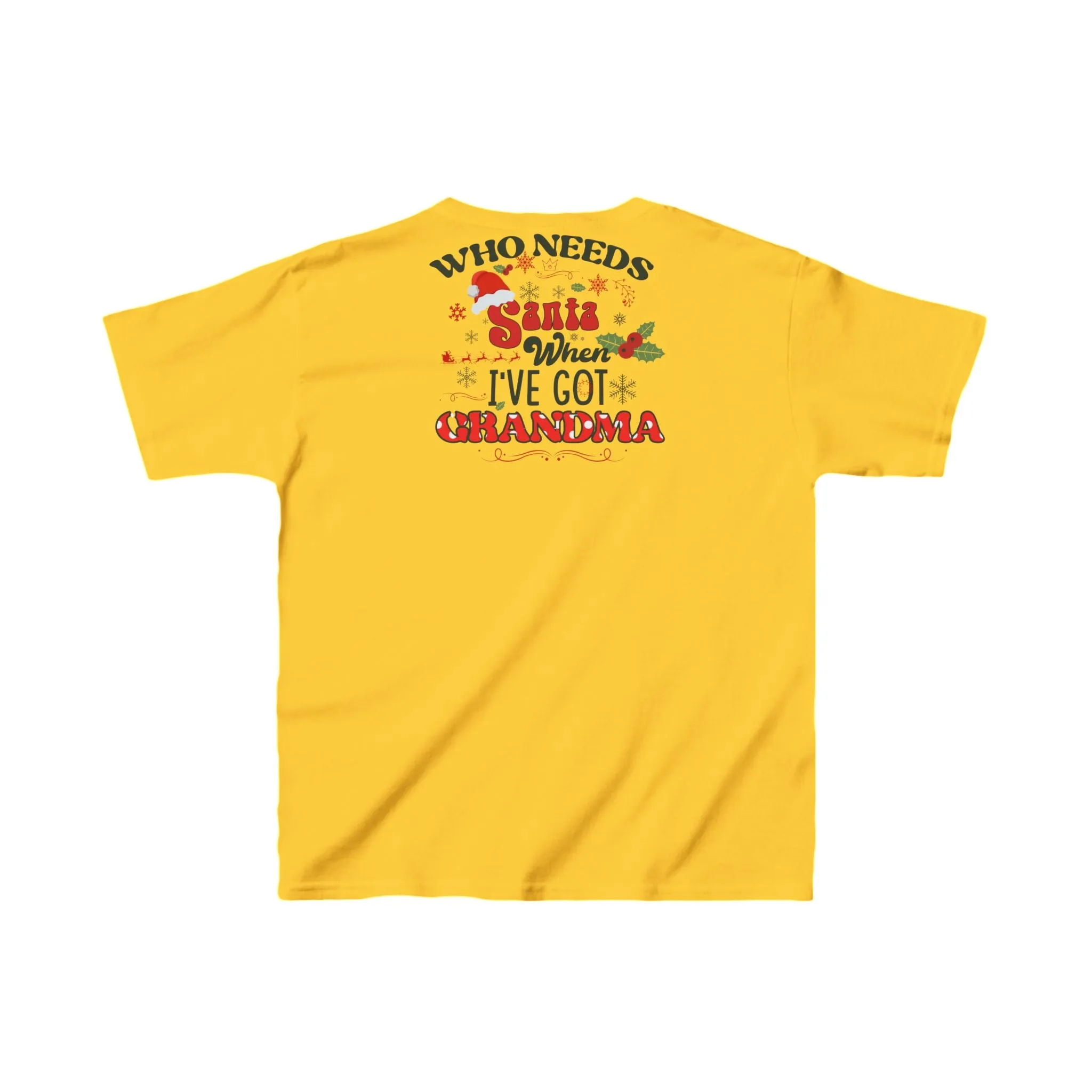 Kids Heavy Cotton™ Tee - Who Needs Santa When I Have Grandma