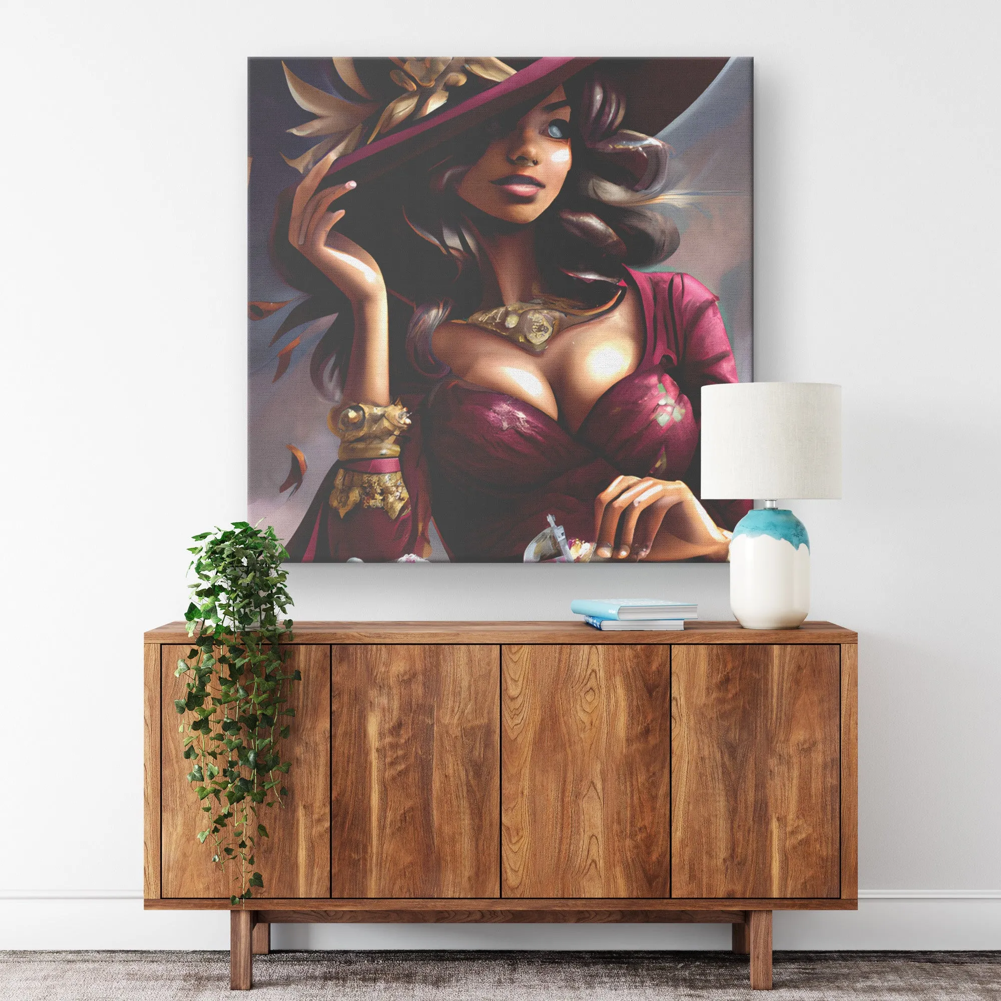 Lady in Red Canvas