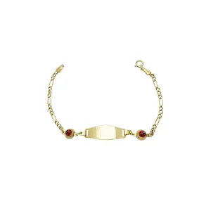 Ladybug Figaro Baby ID Bracelet (14K)