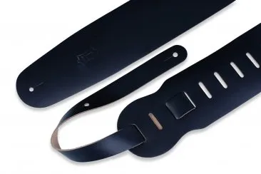 Levy's M4-BLK 3.5" Leather Bass Strap