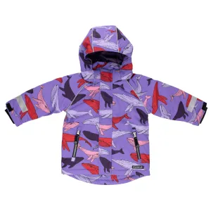 Lilac Whale Winter Jacket - 1 Left Size 3-4 years