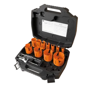 Mandrex MHSE1001F MXqs Hole Saw Kit - Electrician - TCT 7 Piece Set & Case