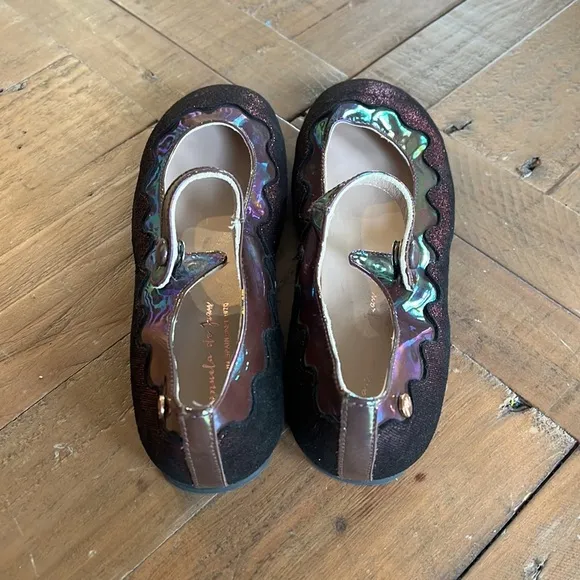 Manuela de Juan berry iridescent Mary Jane shoes