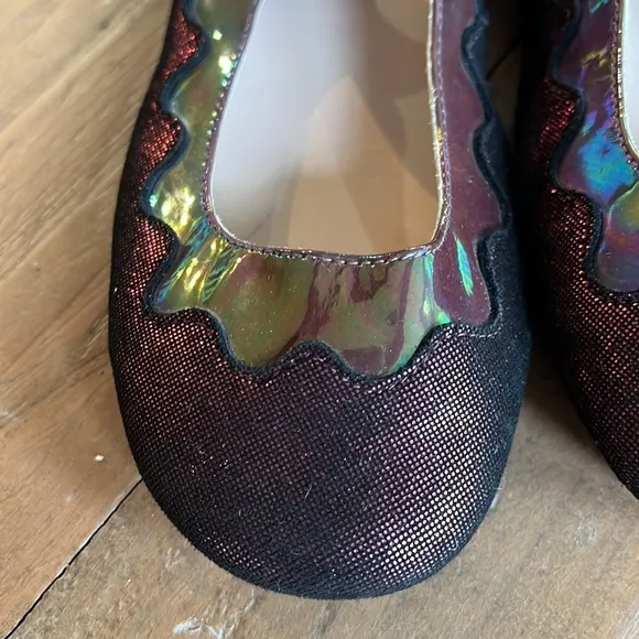 Manuela de Juan berry iridescent Mary Jane shoes