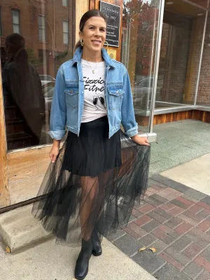 Mari Tulle Midi Skirt