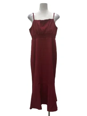 Maroon Ruch Dress