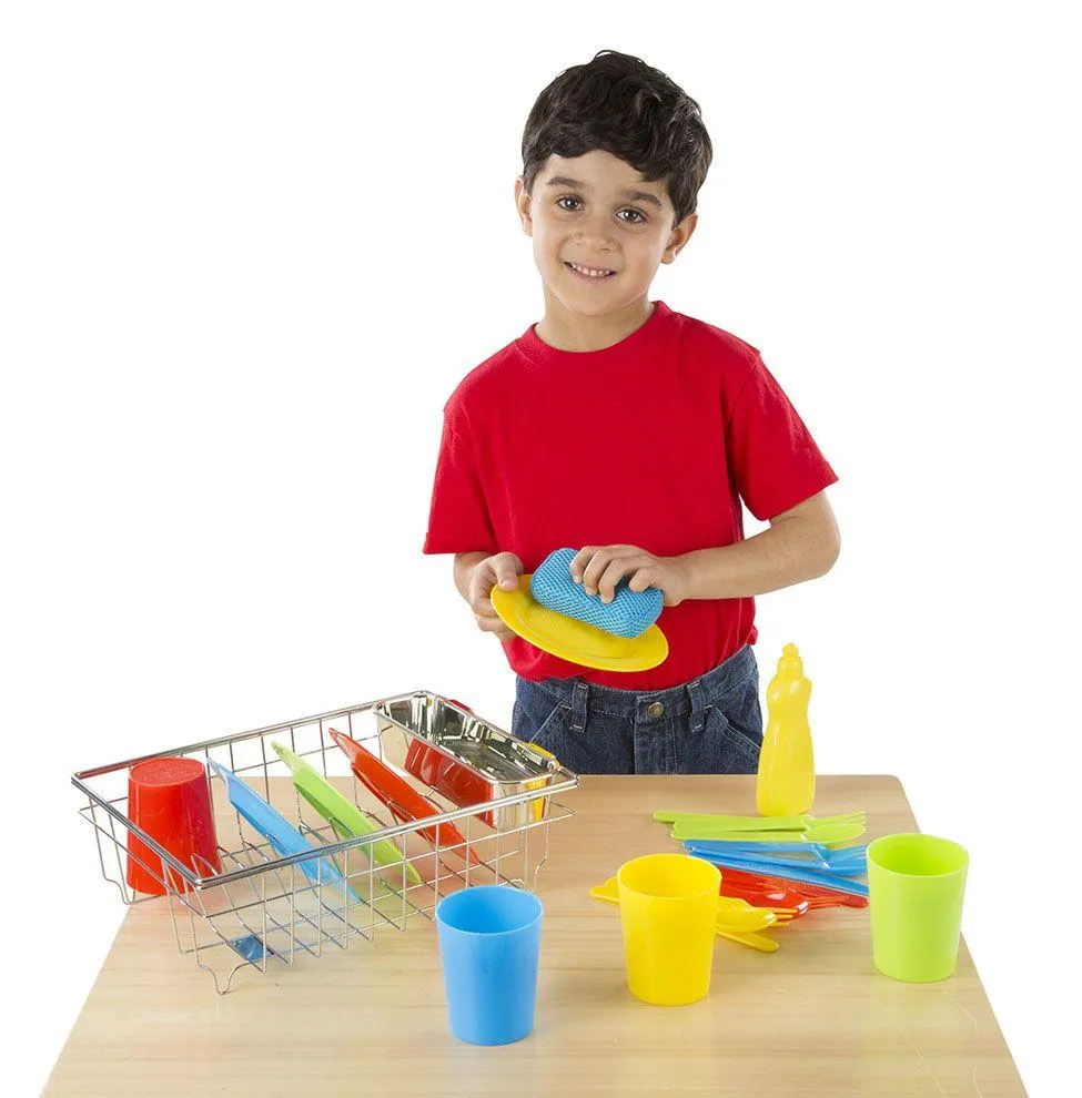 Melissa & Doug Wash & Dry Dish Set
