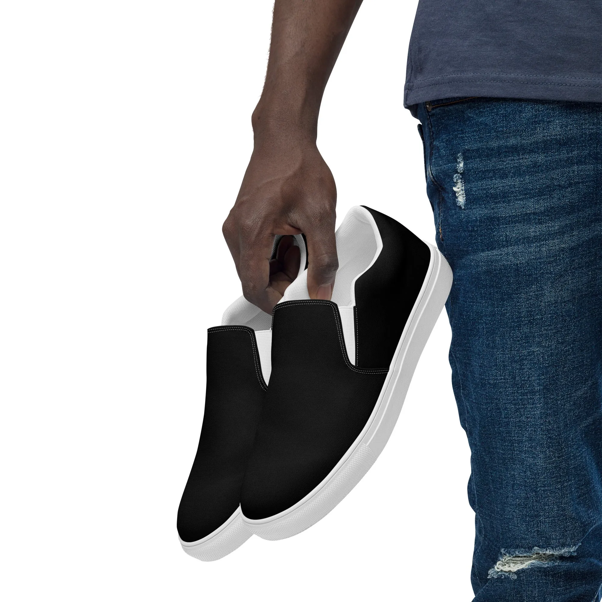 Men’s slip-on canvas shoes (Black)