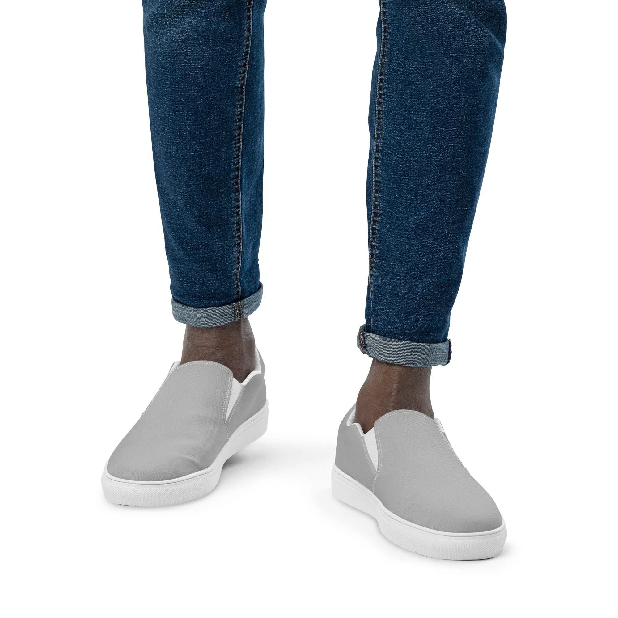 Men’s slip-on canvas shoes (Silver)