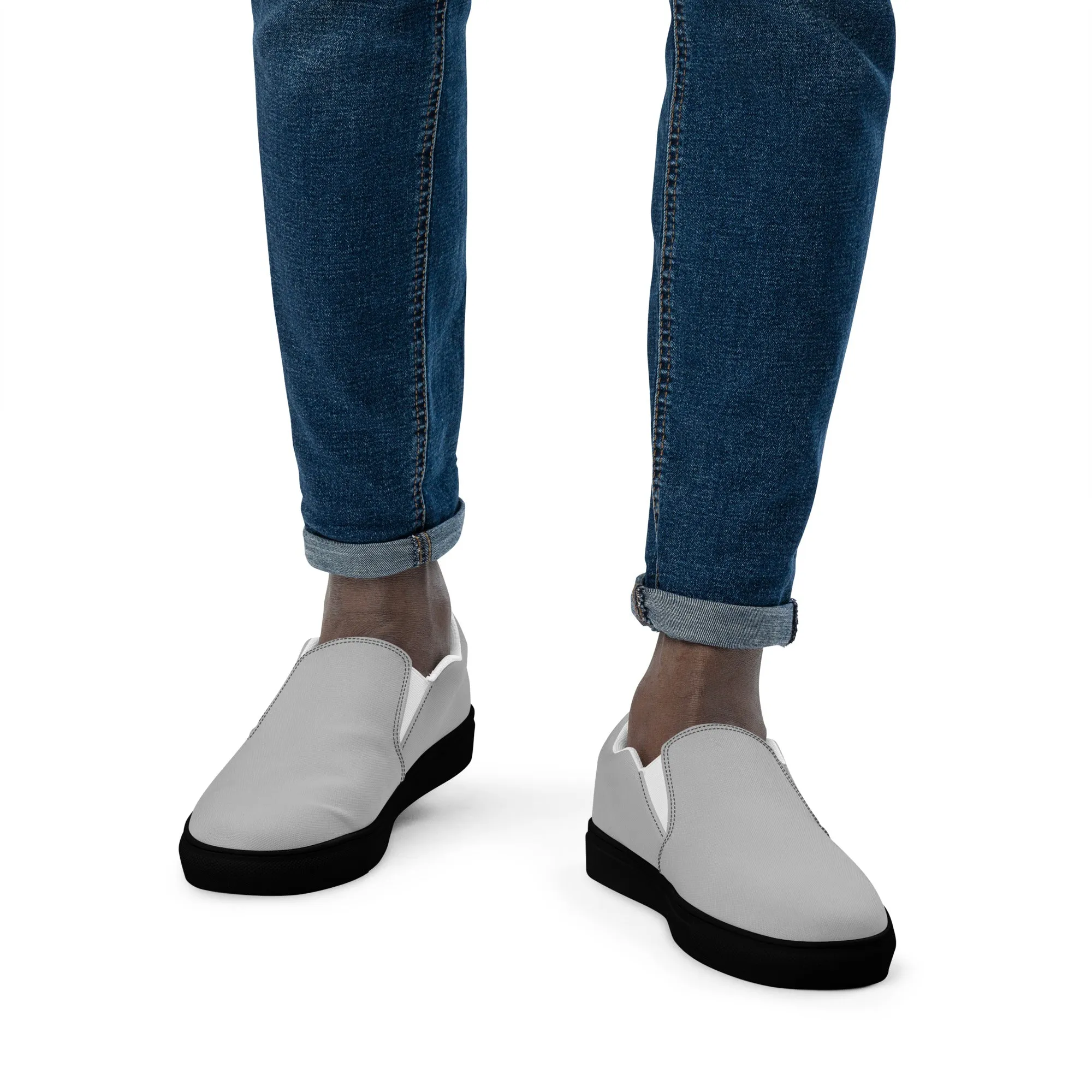 Men’s slip-on canvas shoes (Silver)