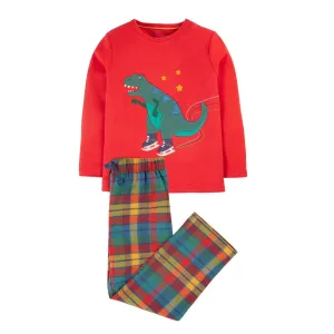 Merry Rainbow Check / Dinosaur Caden Check Pyjamas - 1 Left Size 2-3 years