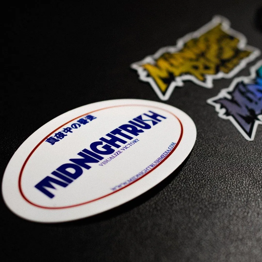 Midnightrush "VISUALIZE VICTORY" Circle Sticker