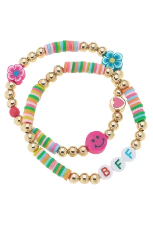 Mimi BFF Rainbow Children's Stretch Bracelet Set of 2