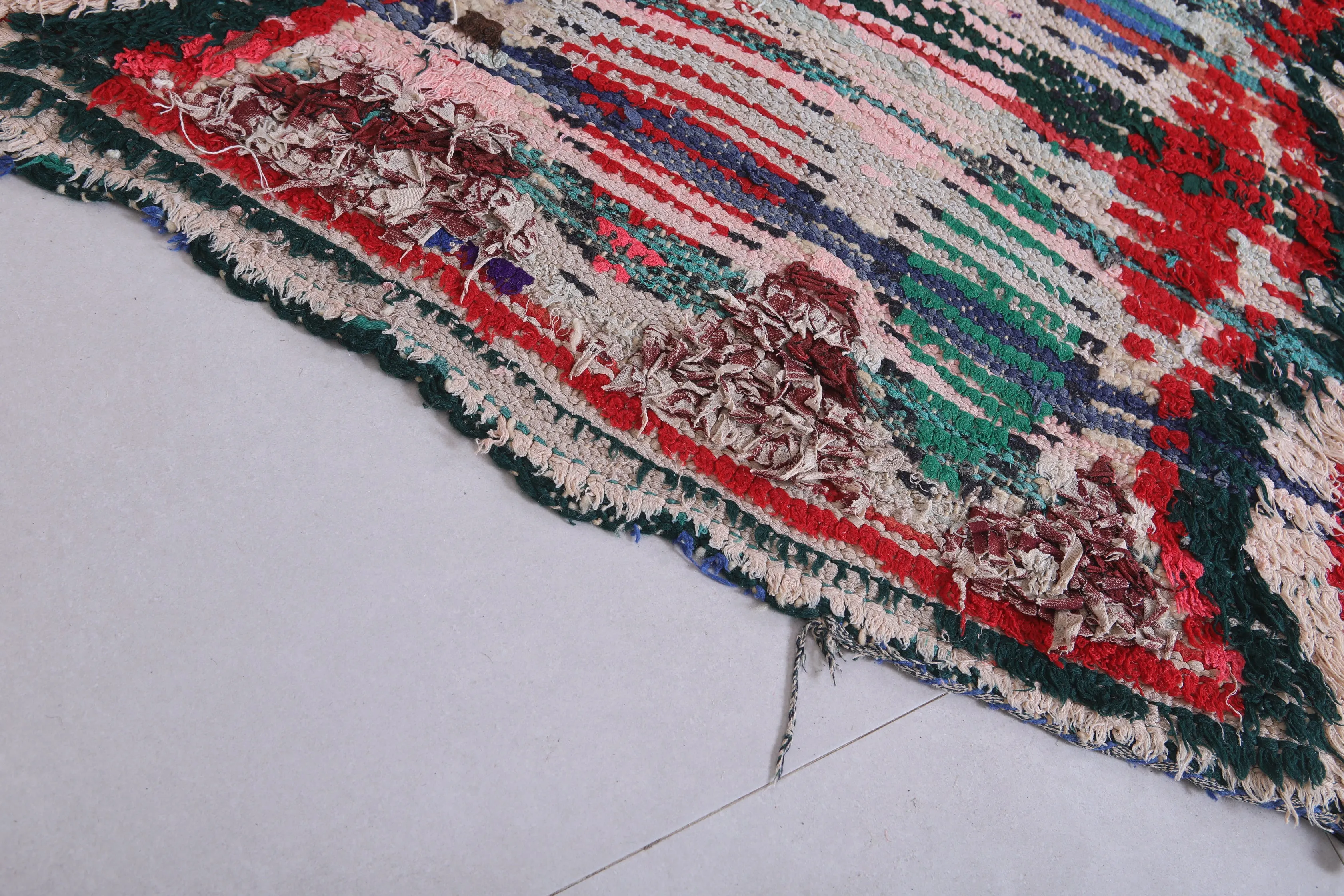 Moroccan Berber Rug – Colorful Geometric Design - 2.6 X 5.6 Feet