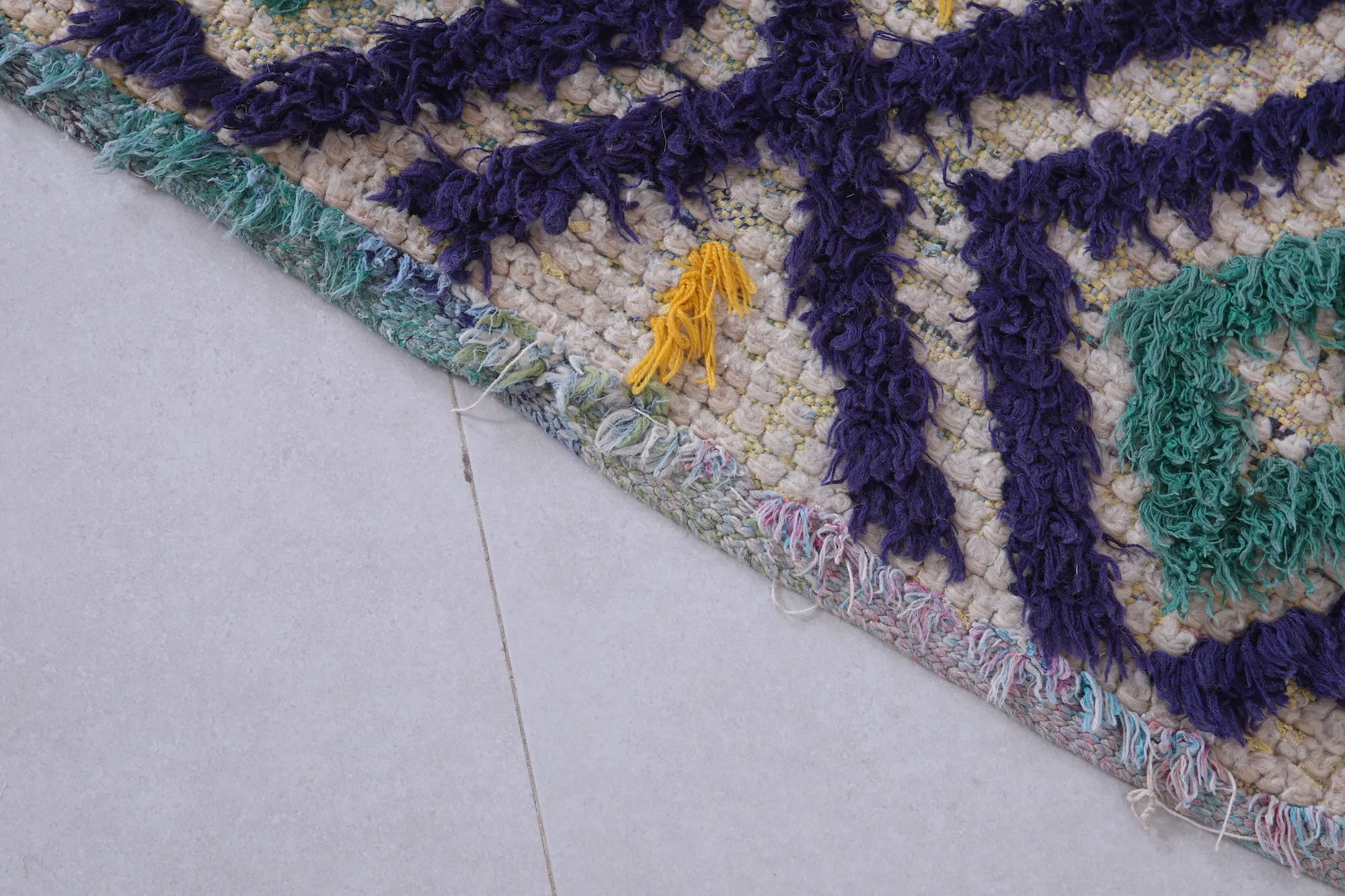 Moroccan Runner Rug – Colorful Diamond Design 2.2 x 5.4 FT